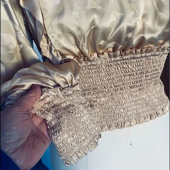 Zimmermann silk camel color turtleneck blouse. Size 4/6 - Picture 2 of 7